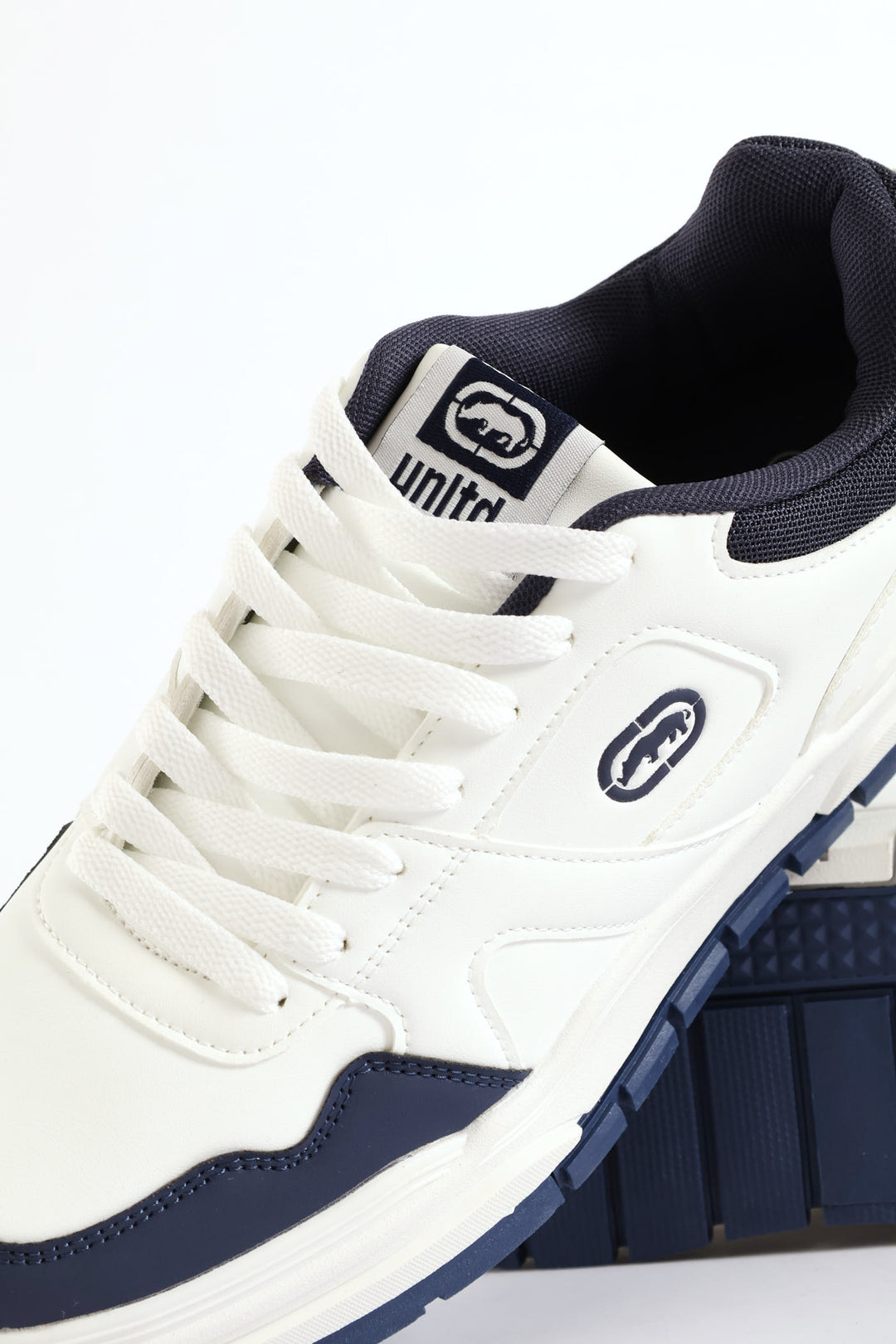 Chunky Lace Up Sneaker - White/Navy