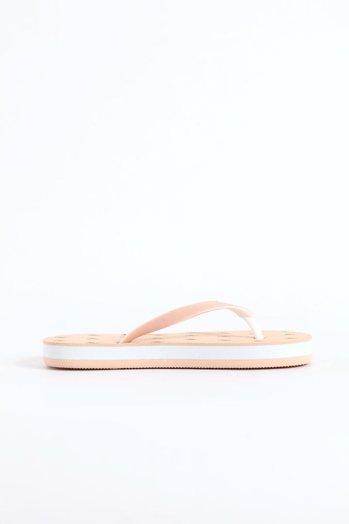 Girls Monogram Flip Flop - Pink