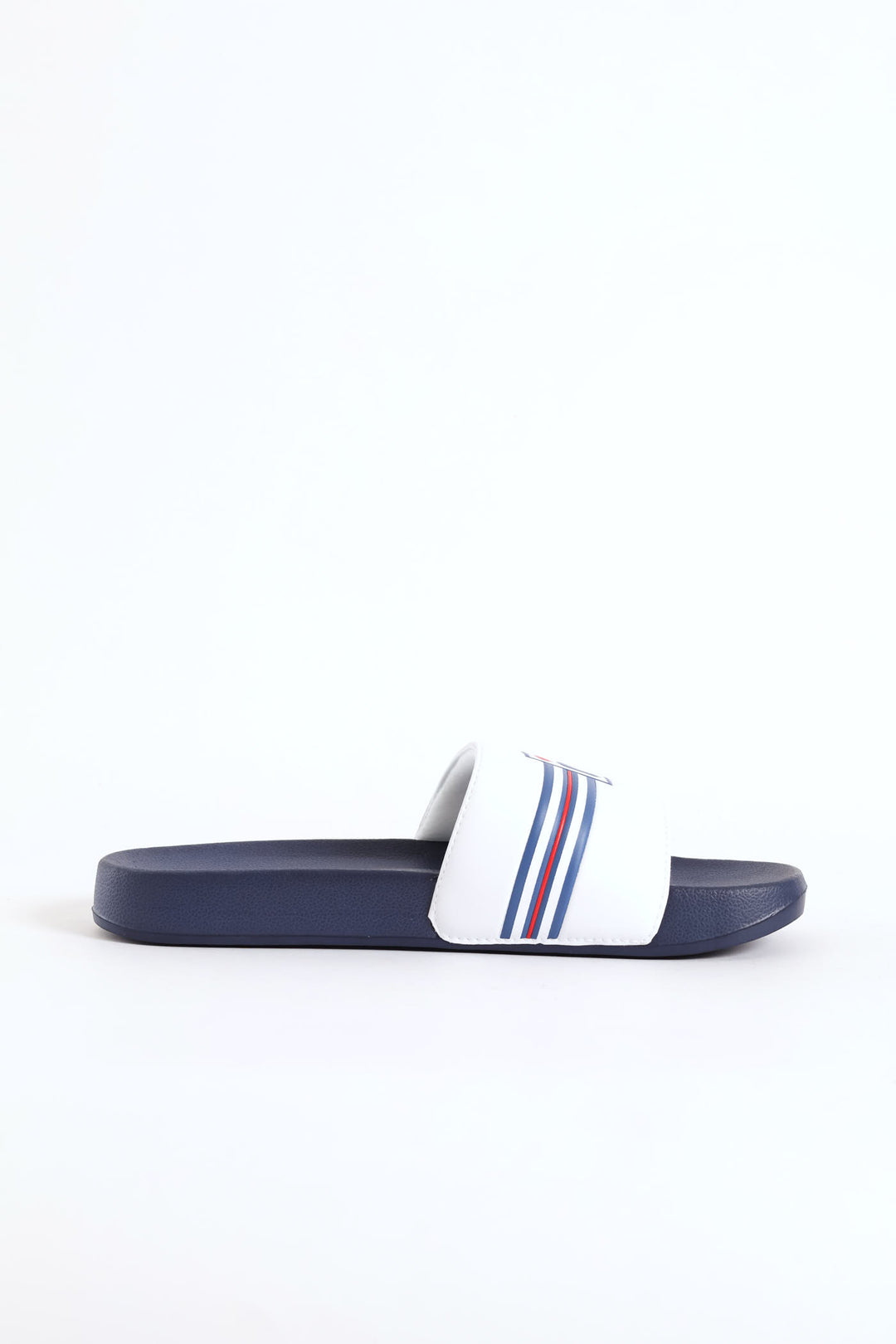 Seven Stripe Slide - White/Navy