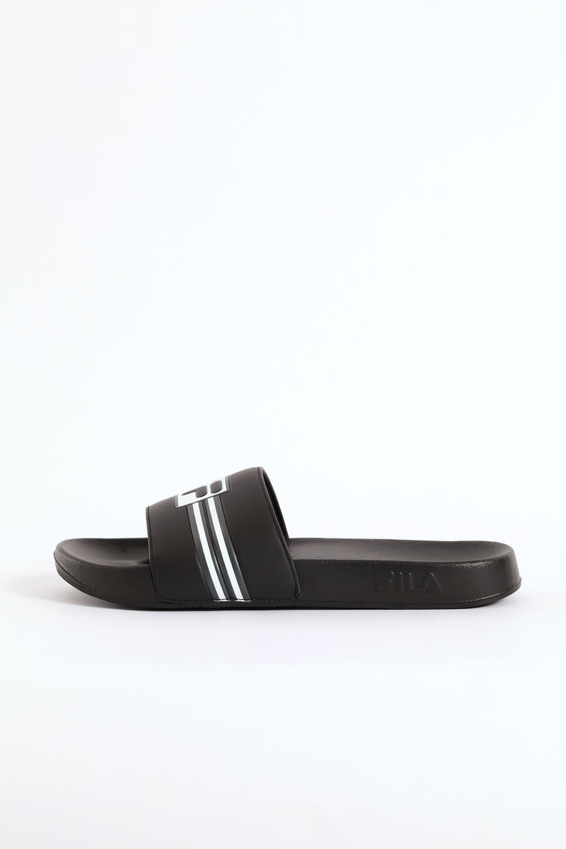 Seven Stripe Slide - Black/Charcoal