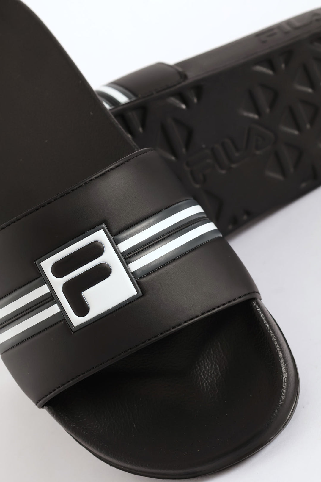 Seven Stripe Slide - Black/Charcoal