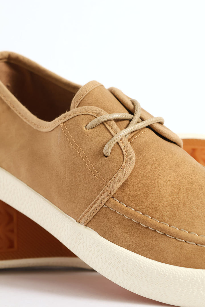 Boys Boat Shoe - Tan