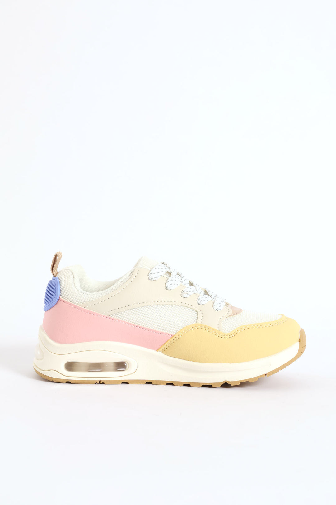 Girls Bubble Sole Trainer - Cream