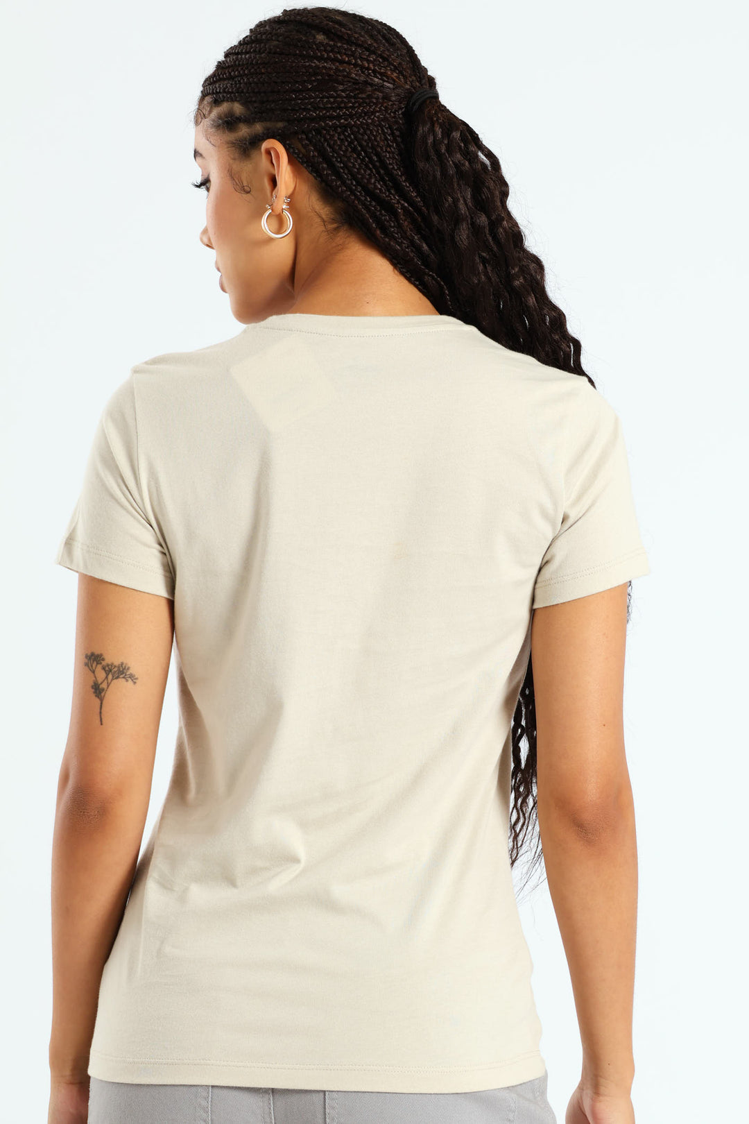 Graphics Wording Tee - Taupe