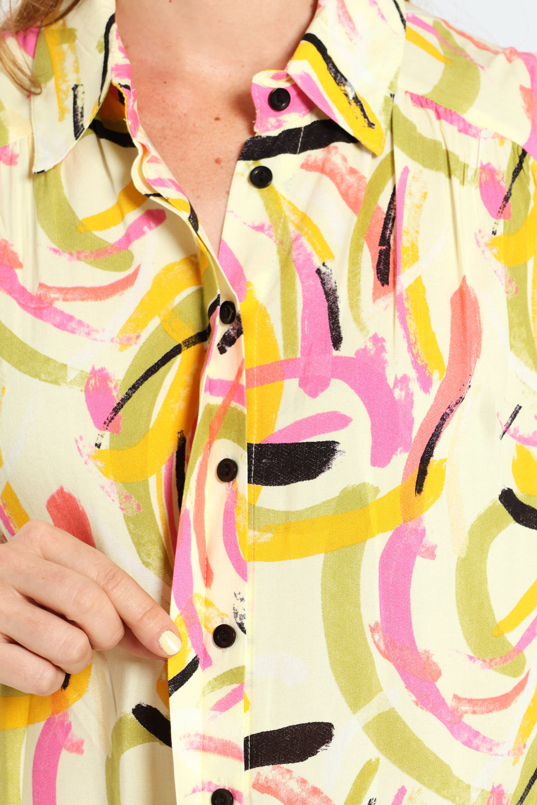 Gauged Yoke Shirt - Multi