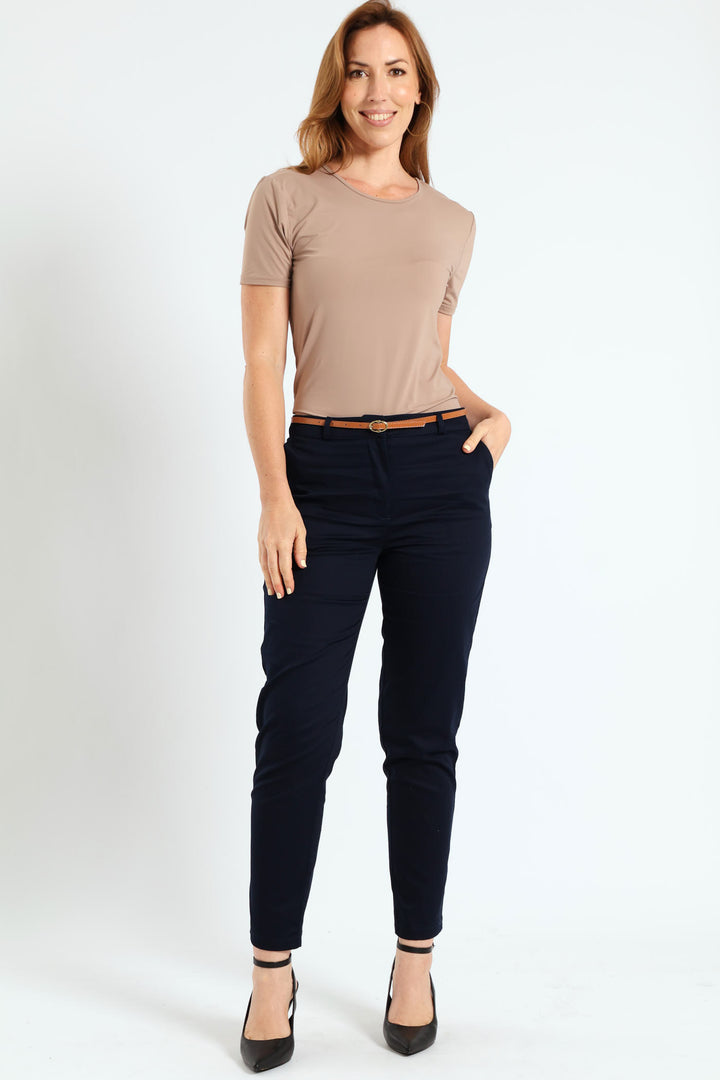 Crew Neck Top - Tobacco