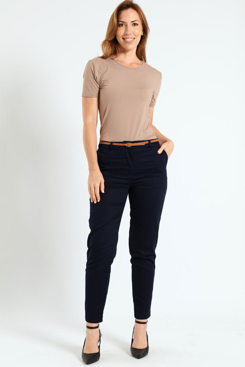 Crew Neck Top - Tobacco