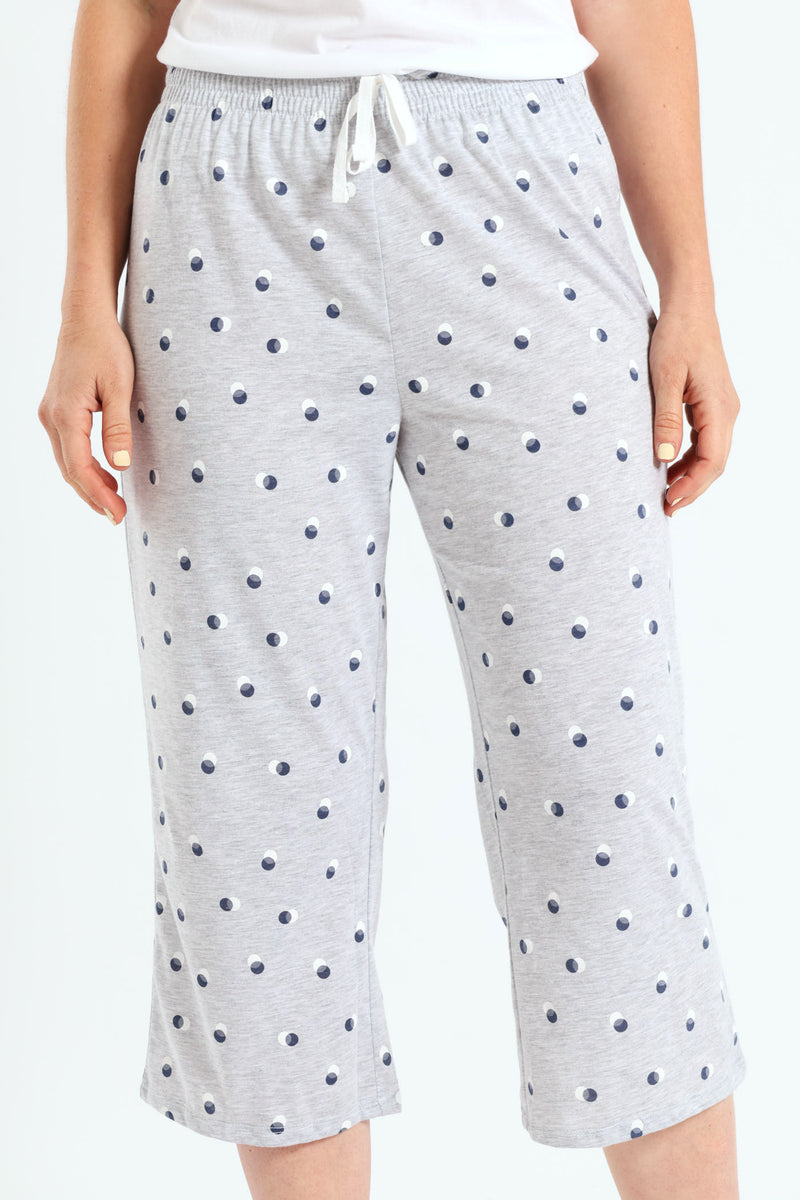 Spot Capri Pant - Grey Melange