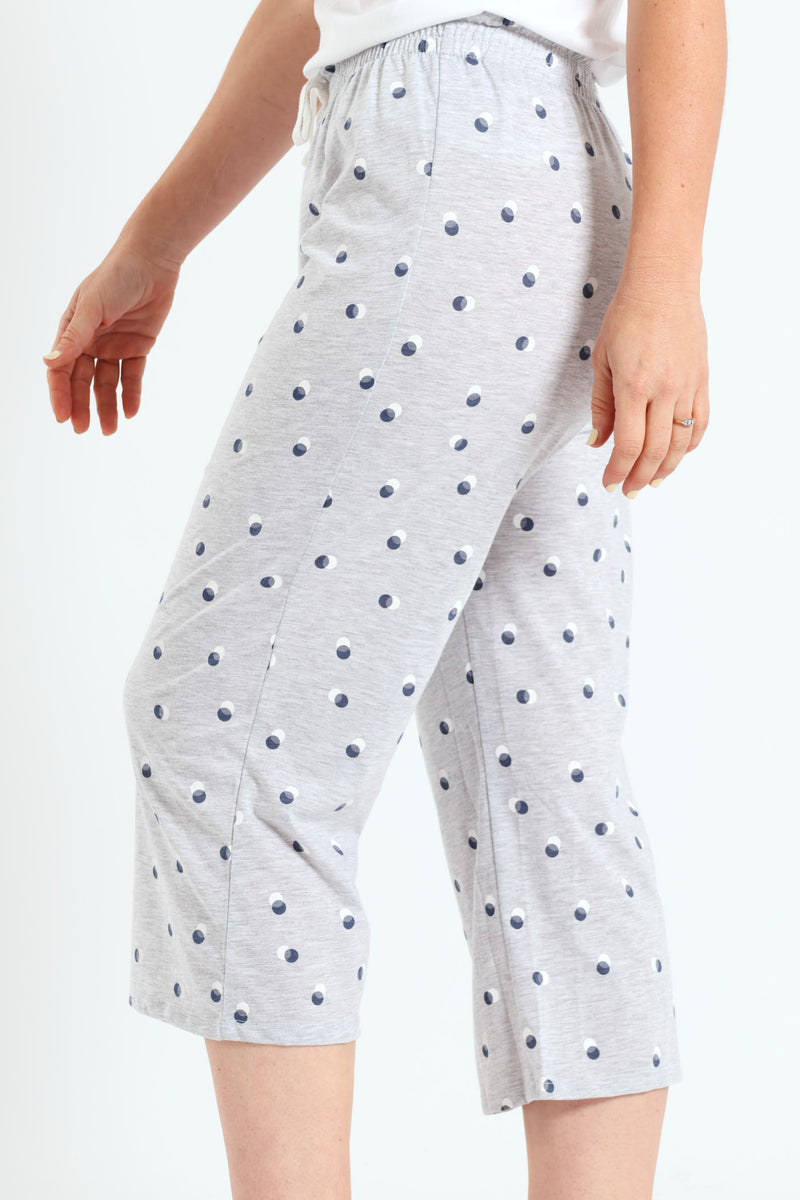 Spot Capri Pant - Grey Melange