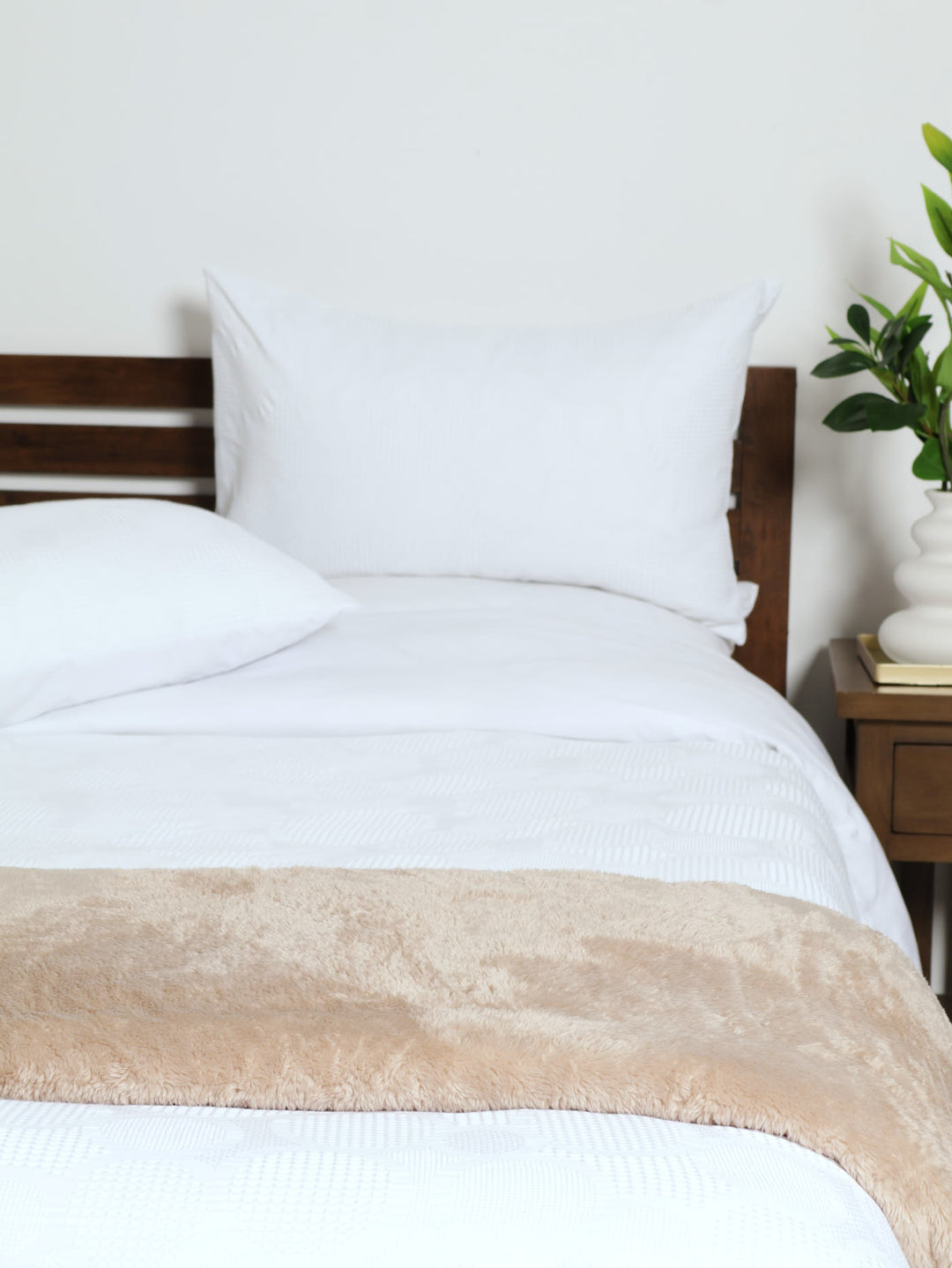 Faux Mink Blanket - Taupe