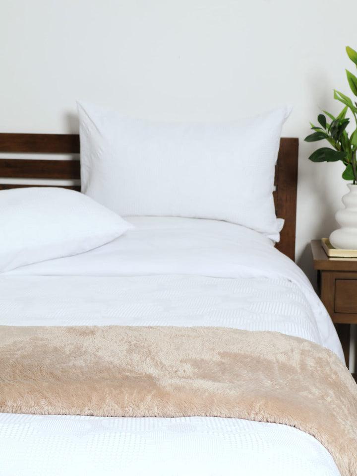 Faux Mink Blanket - Taupe