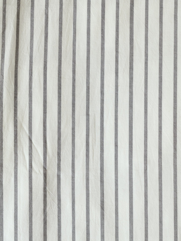 Yarn Dye Stripe Duvet Cover - Grey