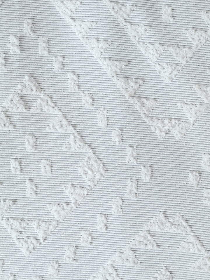 Clipped Diamond Tufted Textured Duvet Cover - Grey