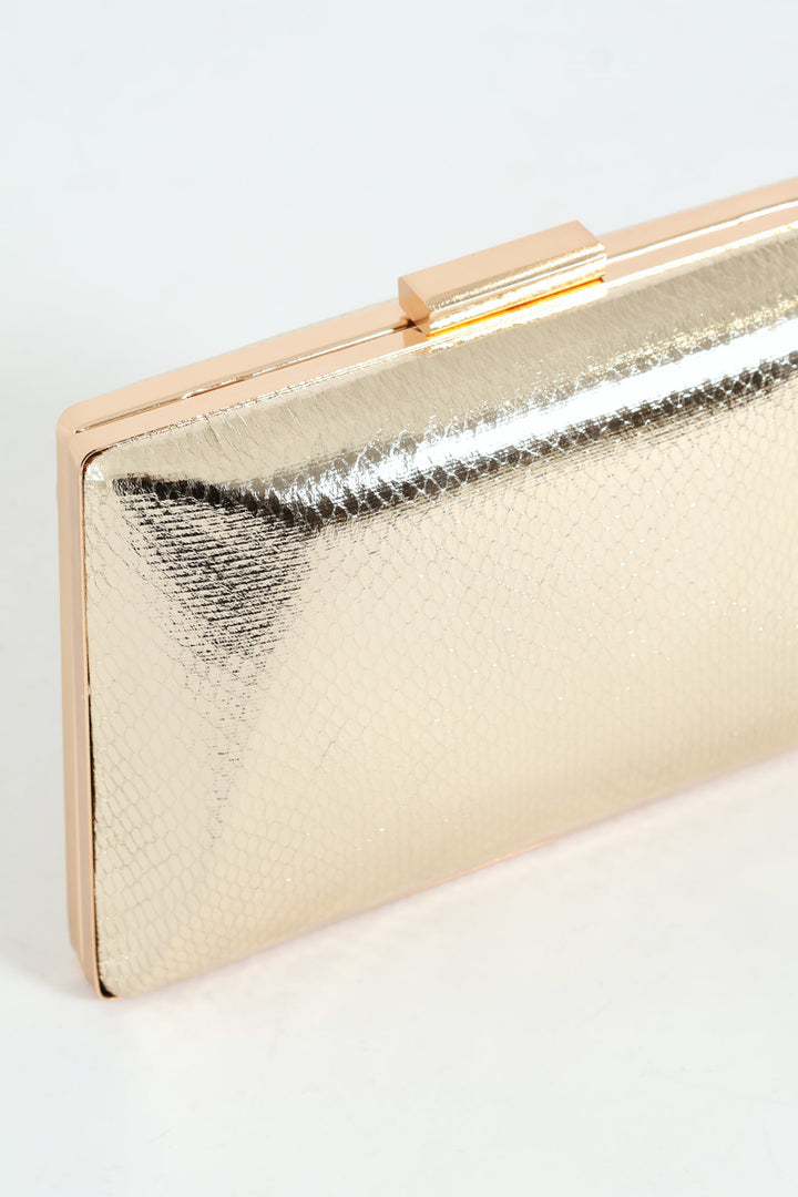 Hardcase Clutch Bag - Gold