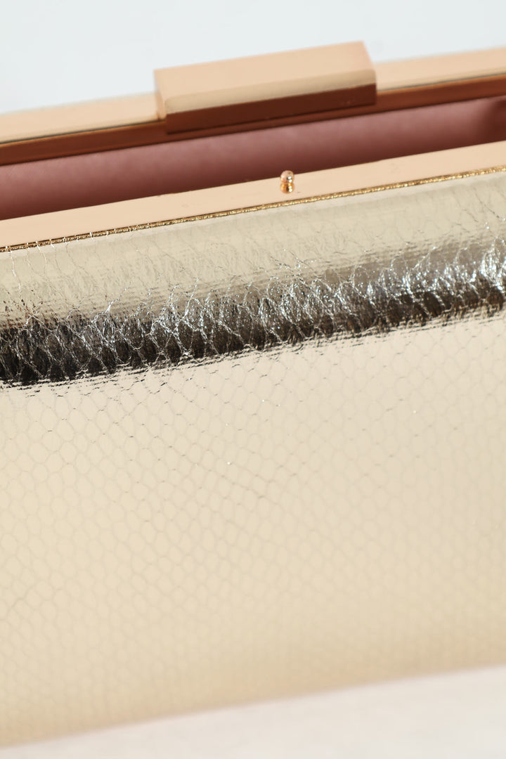 Hardcase Clutch Bag - Gold