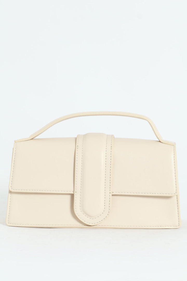 Faithful Top Handle Satchel Bag - Bone