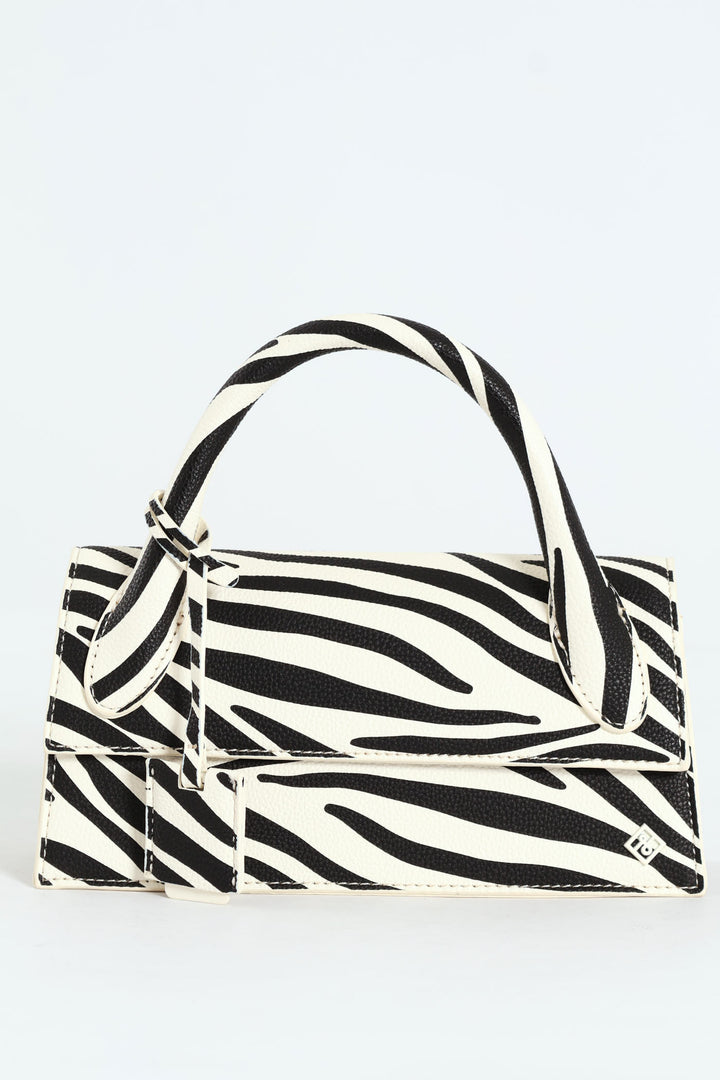 Aurevoir Top Handle Bag - Black/White