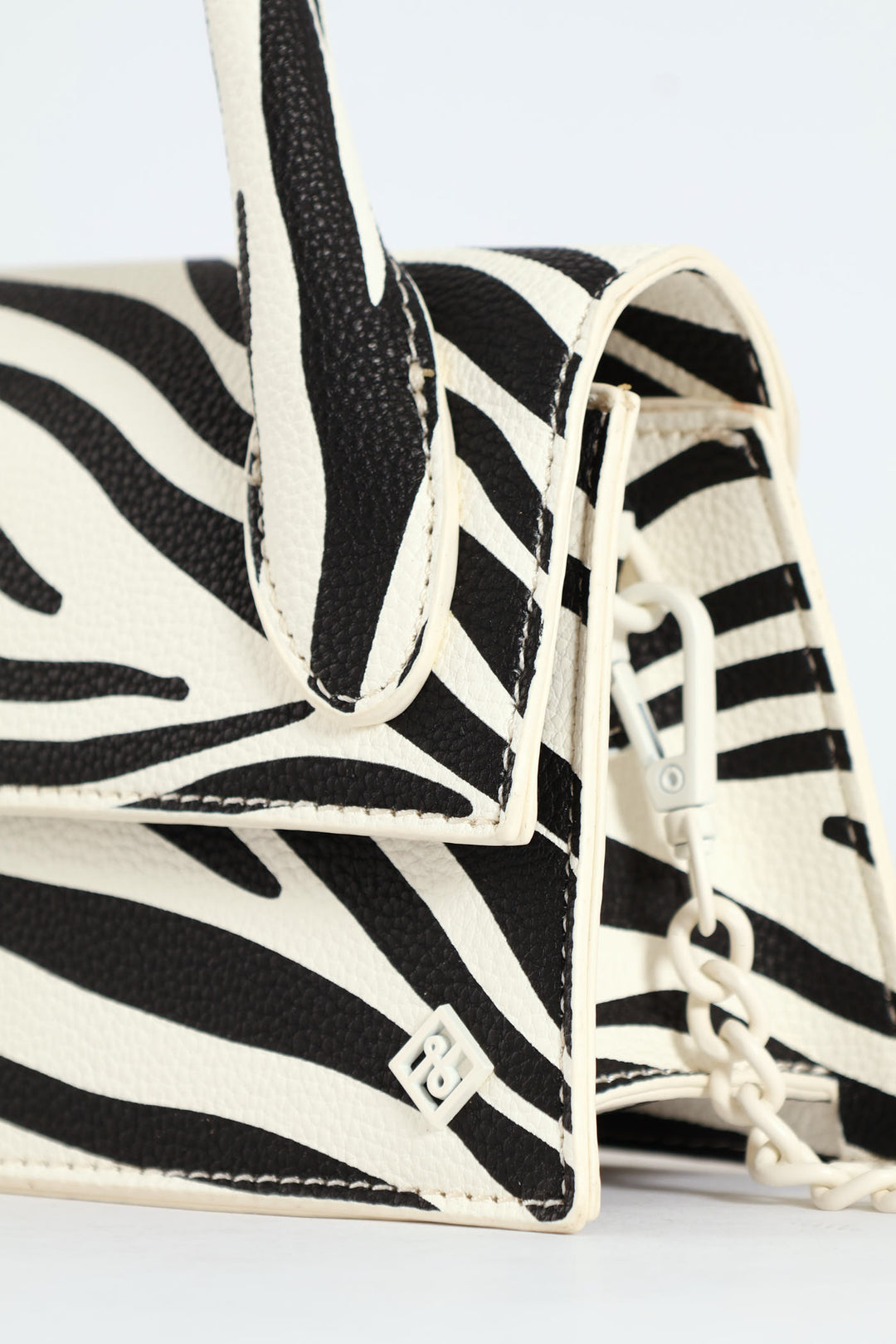 Aurevoir Top Handle Bag - Black/White