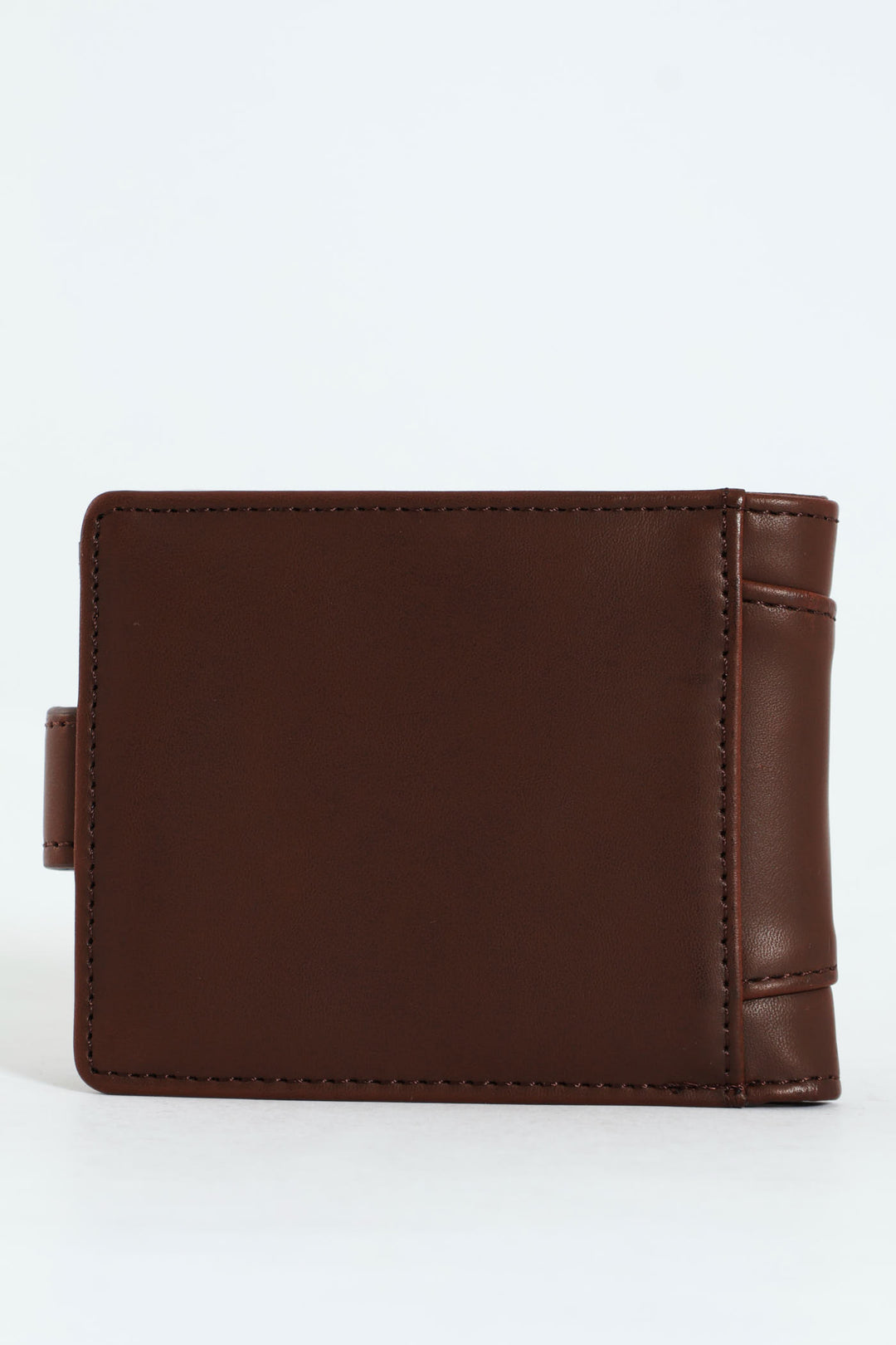 Stitch Detail Fold Wallet - Dark Brown