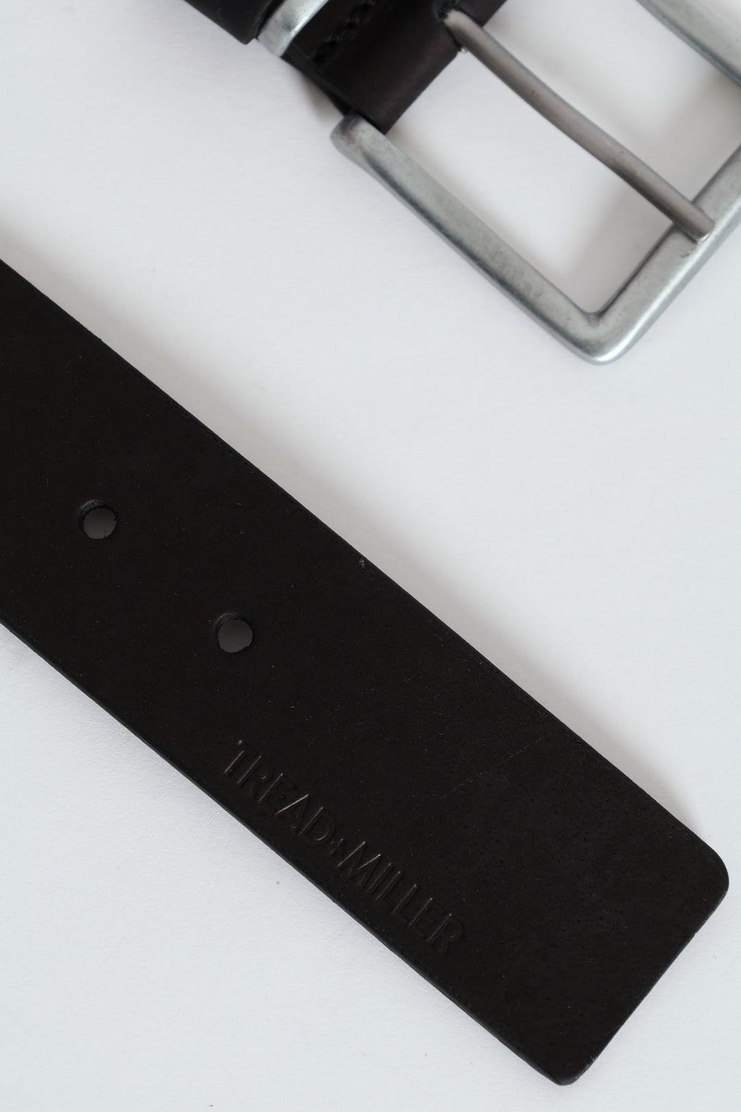 Metal & Leather Belt - Black