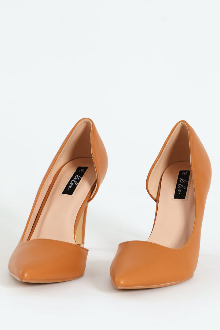 Fashion Court PU Heel - Tan