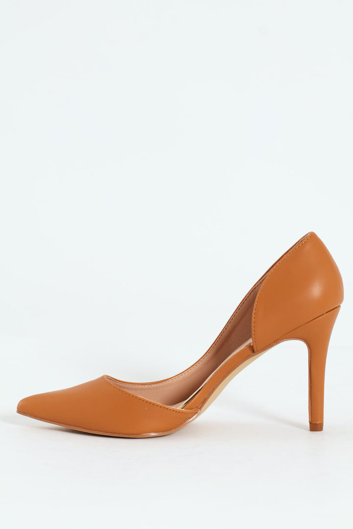 Fashion Court PU Heel - Tan