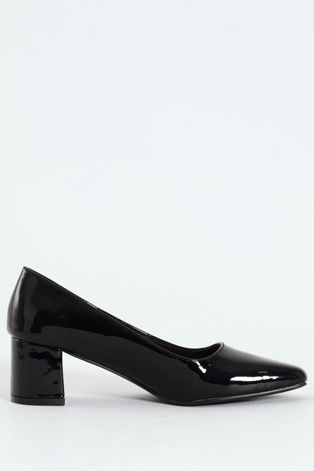 Block Court Heel - Black