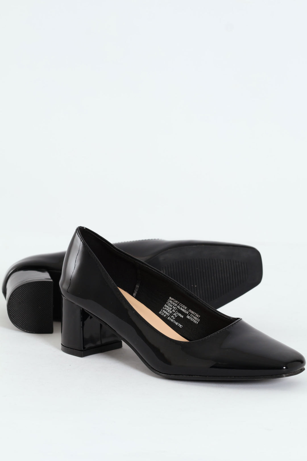 Block Court Heel - Black