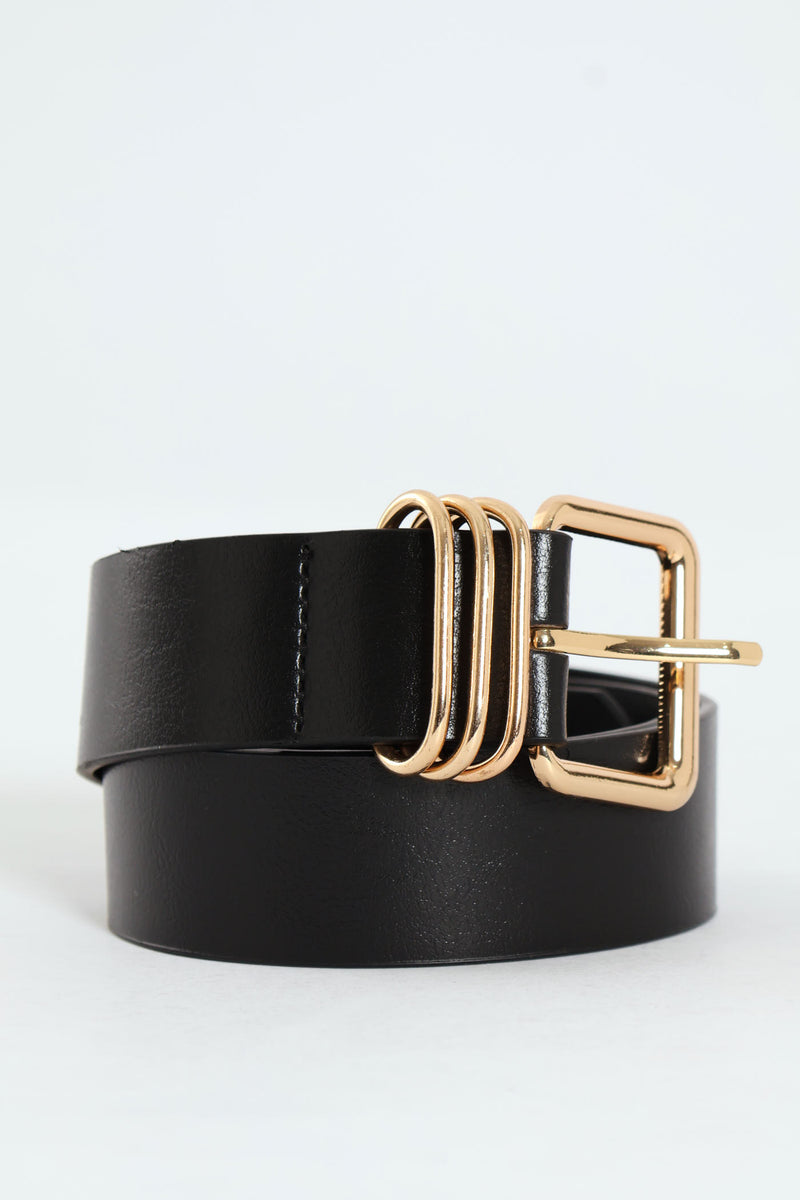 Triple Metal Puller Belt - Black