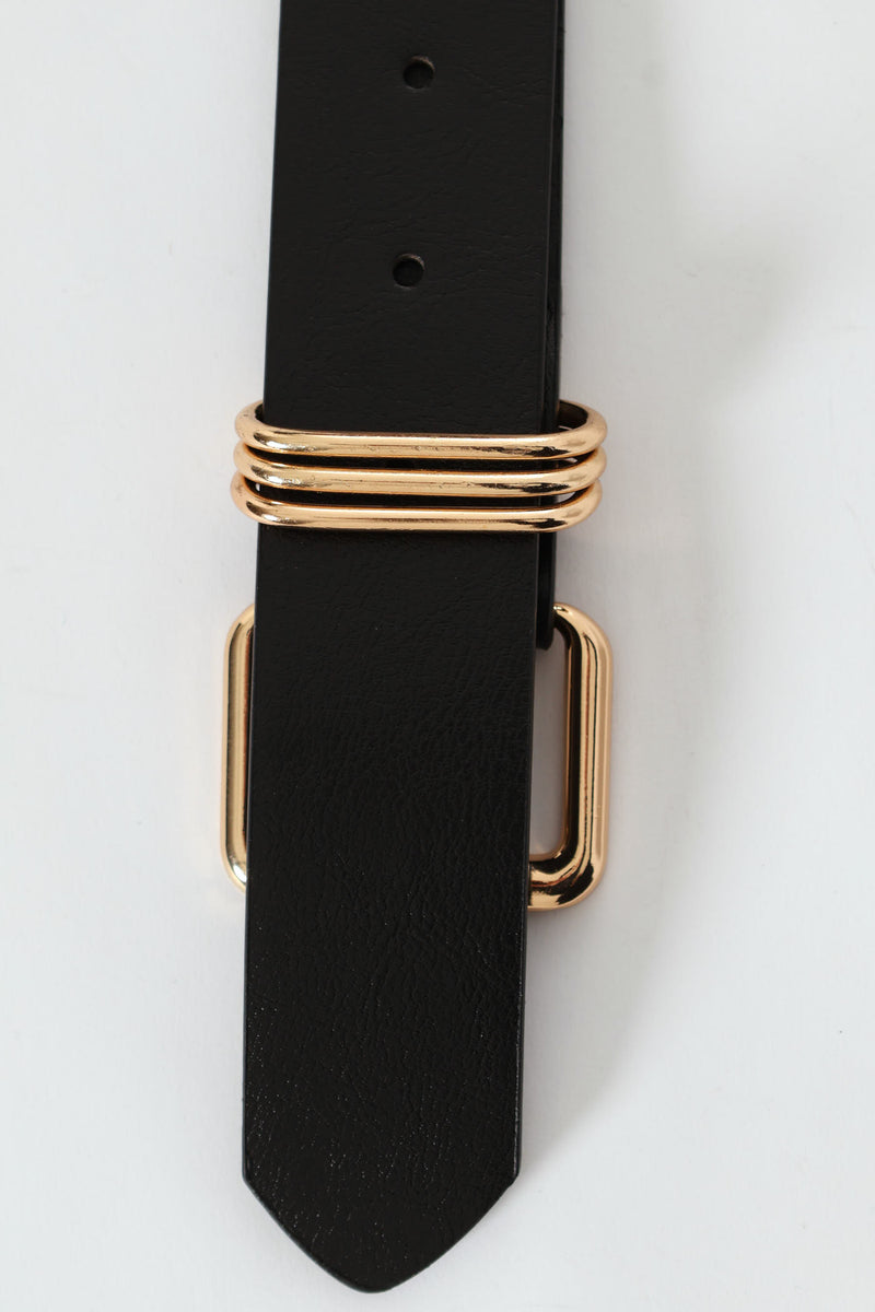 Triple Metal Puller Belt - Black