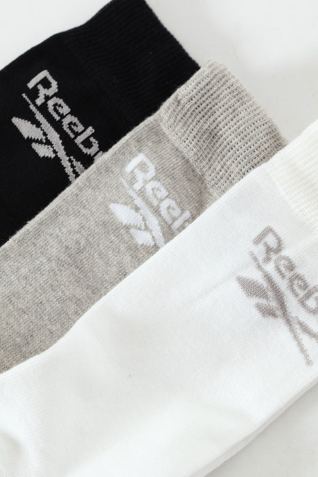 3 Pack Crew Anklet Socks - White/Black/Grey