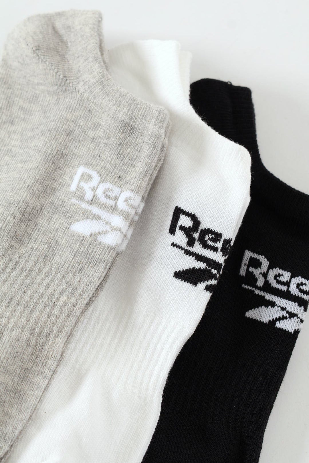 3 Pack Lowcut Socks - White/Black/Grey