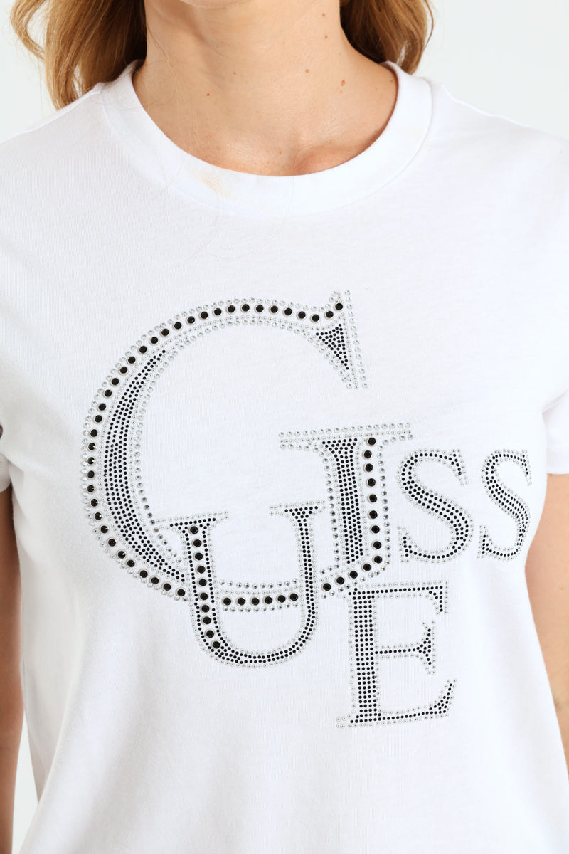 Studded Tee - White