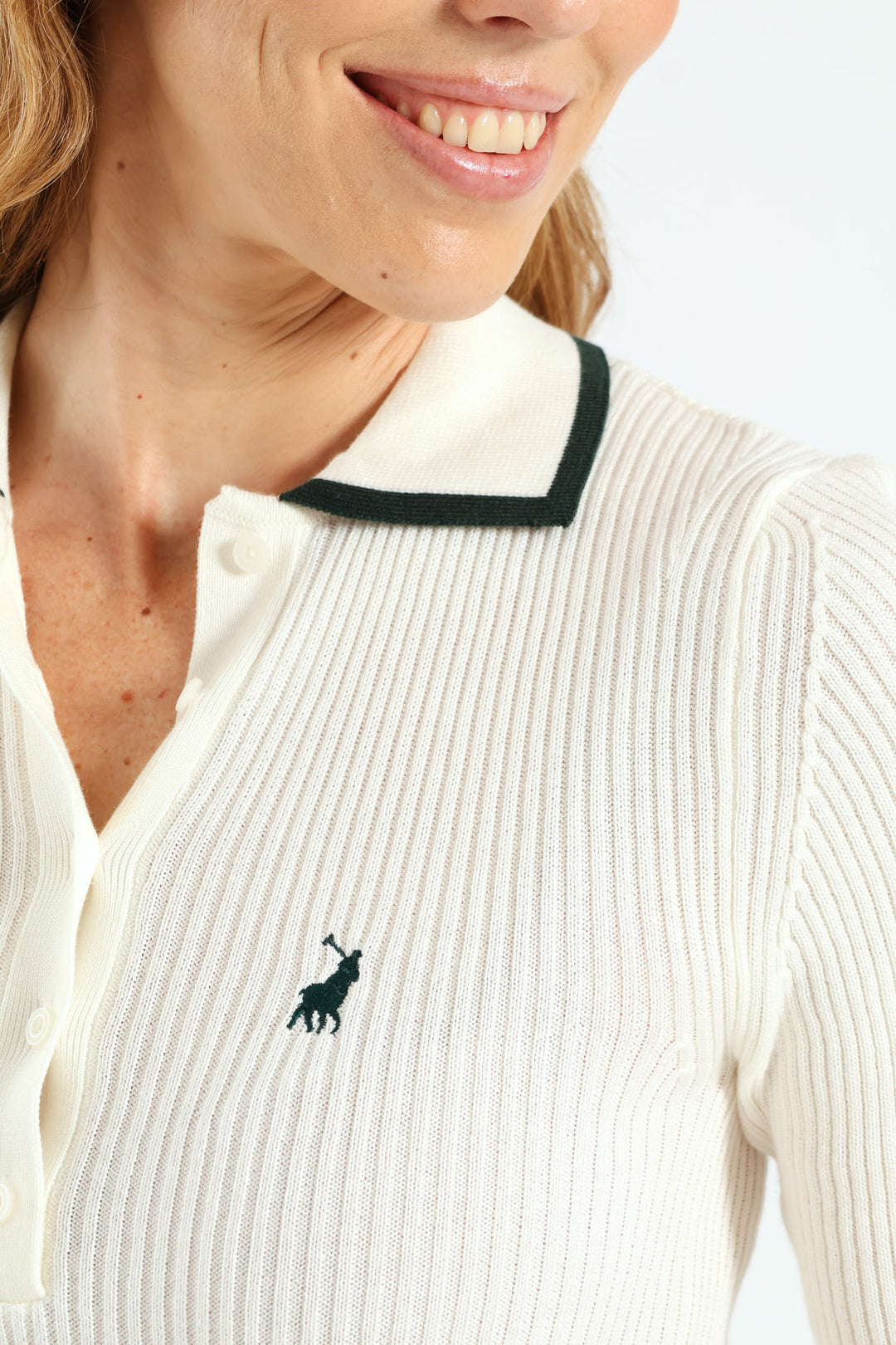 Gwen Knitted Golfer - Off White