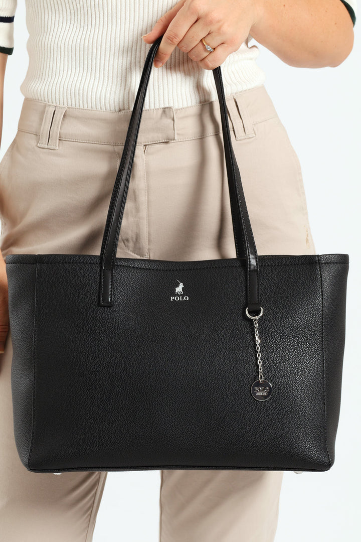 Lyon Medium Market Tote Bag - Black