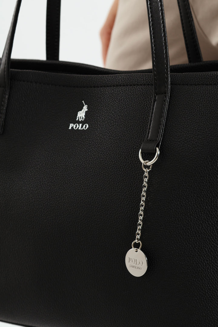 Lyon Medium Market Tote Bag - Black