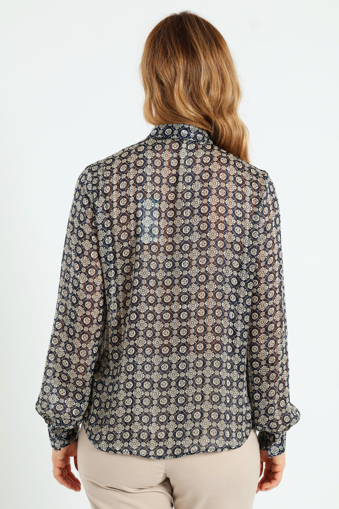 Oriane Bow Shirt - Blue