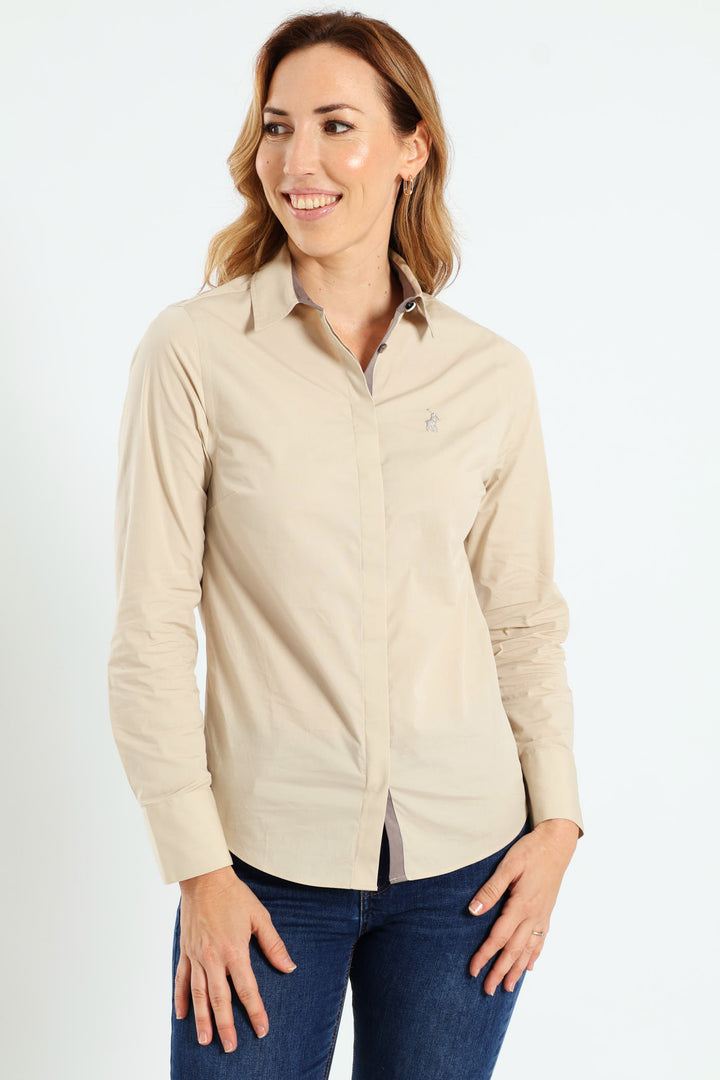 Jaime Long Sleeve Shirt - Beige