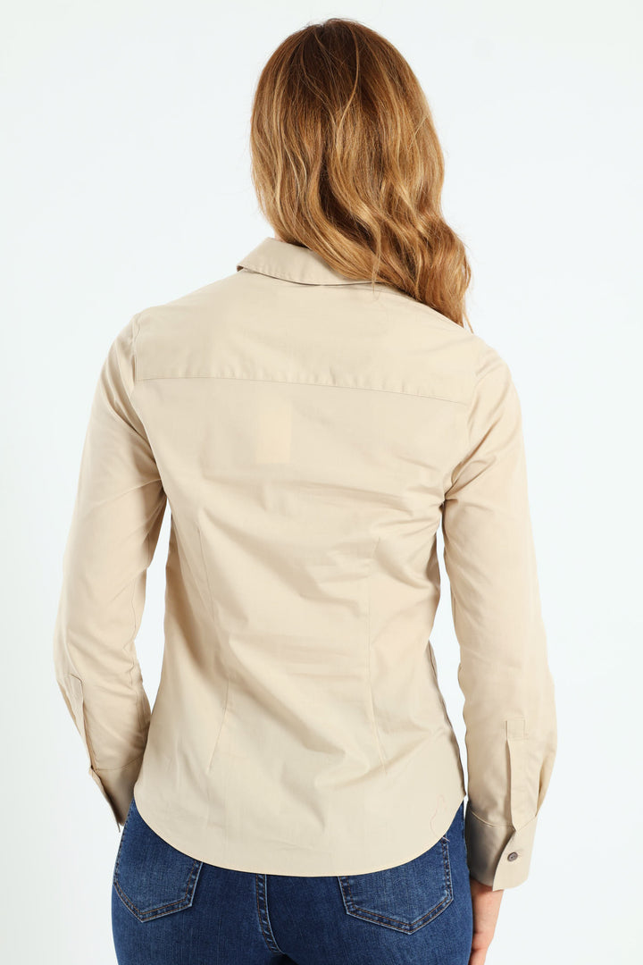 Jaime Long Sleeve Shirt - Beige