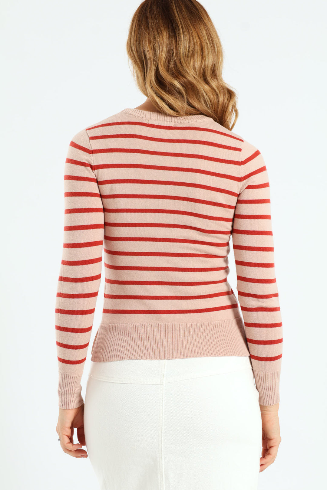 Striped Pullover - Rust