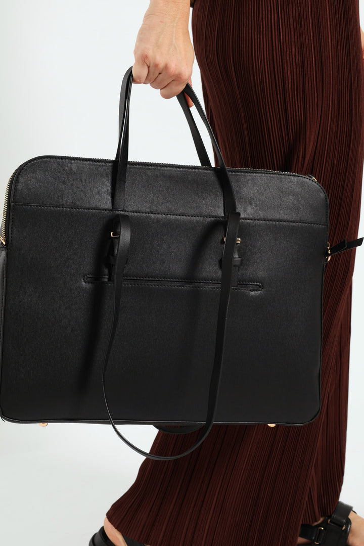 15inch Textured Laptop Bag with Coin Purse & Removable Laptop Sleeve