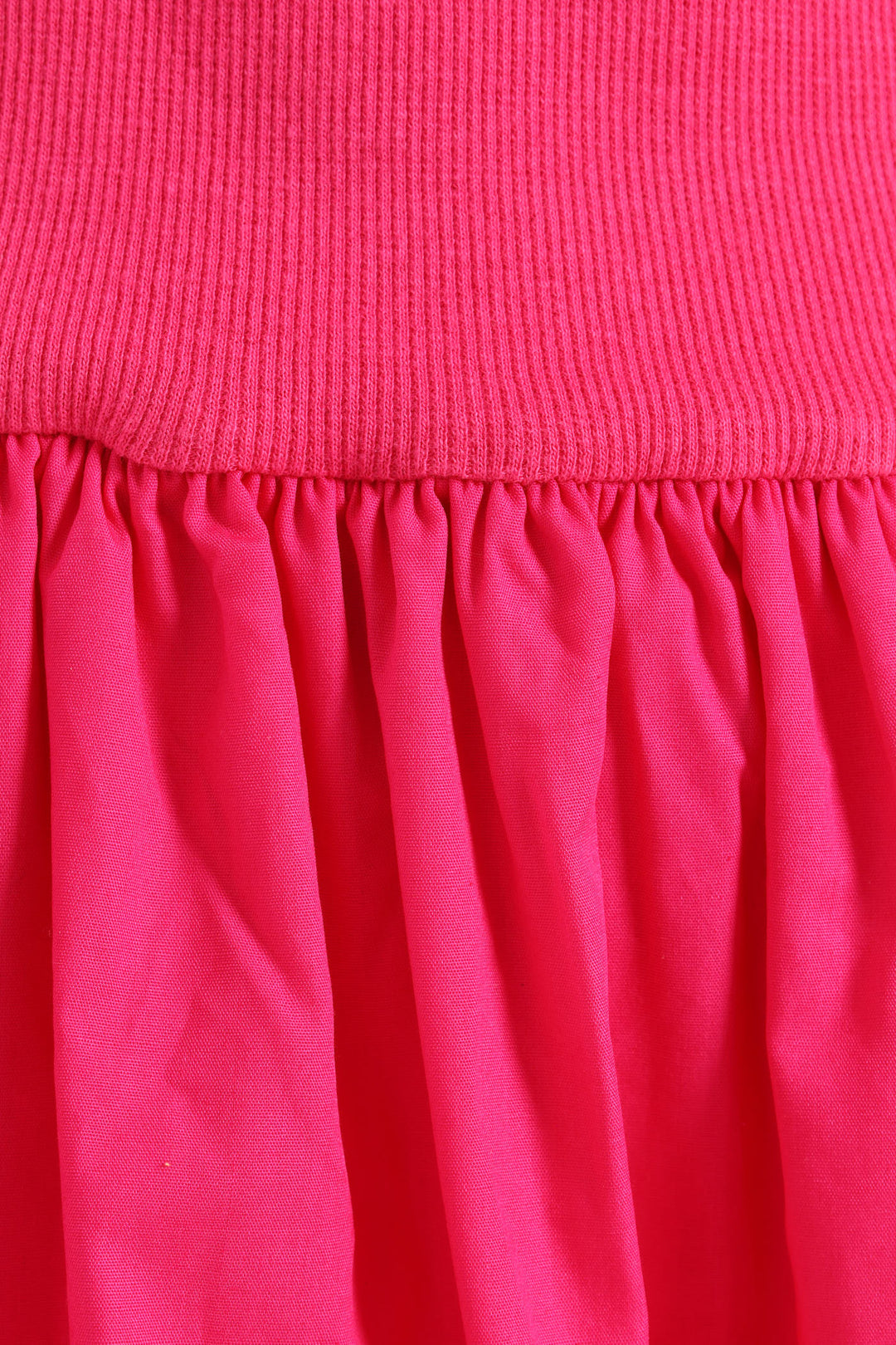 Girls Bubble Rib Dress - Cerise