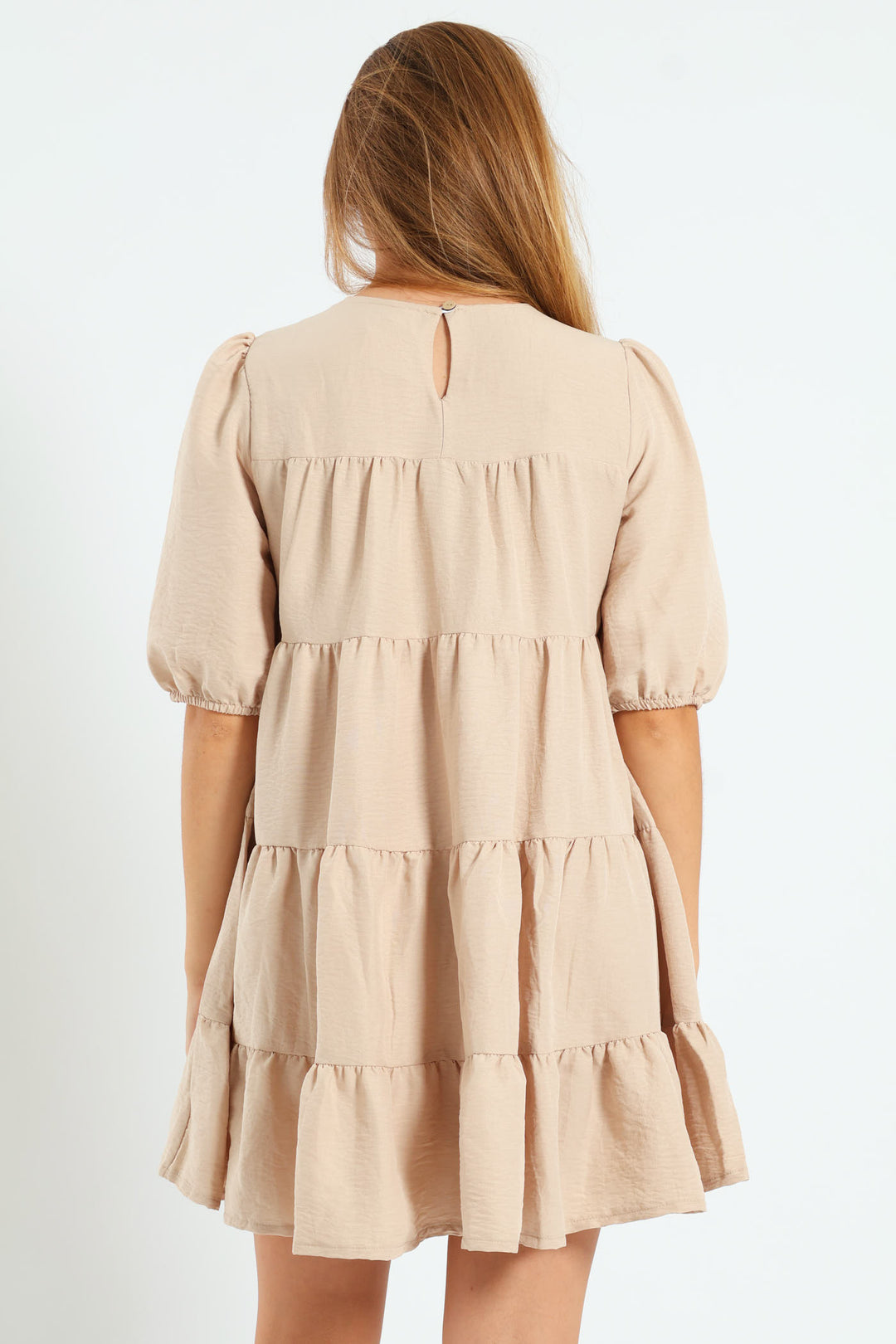 Girls Tiered Dress - Stone