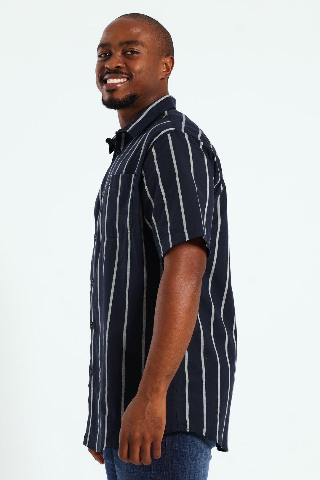 Surf Int Stripe Shirt - Navy