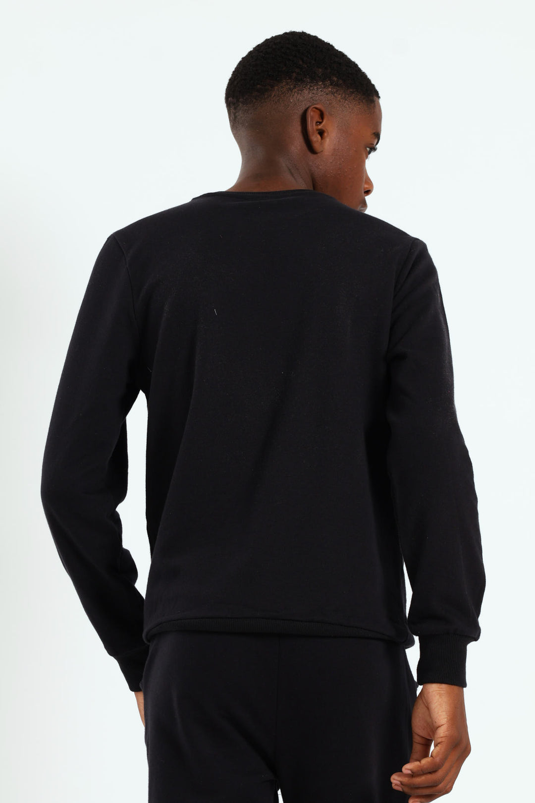 Boys Basketball Crew Top - Black