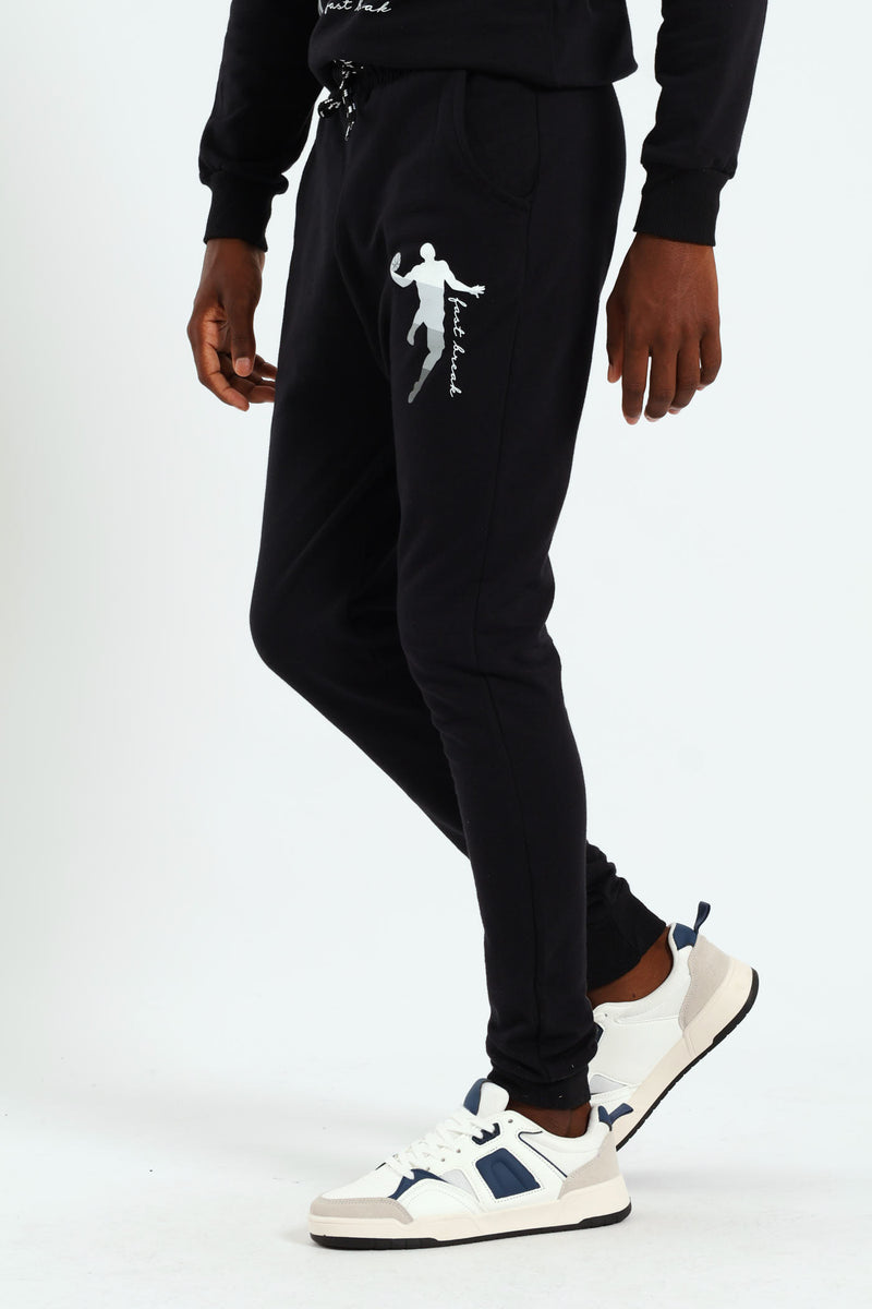 Boys Basketball Jogger - Black
