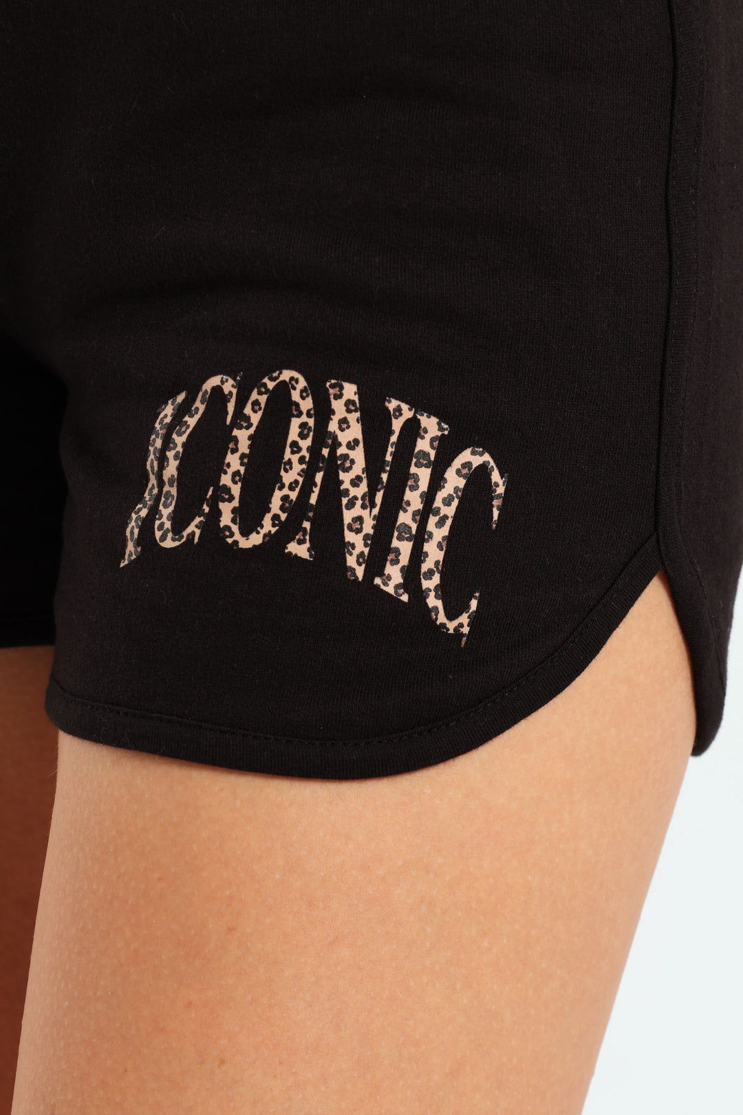 Girls Tennis Fleece Shorts - Black