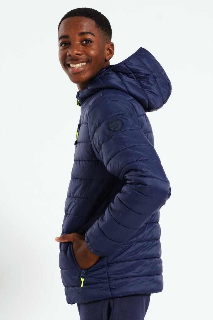 Boys Puffer Jacket - Navy