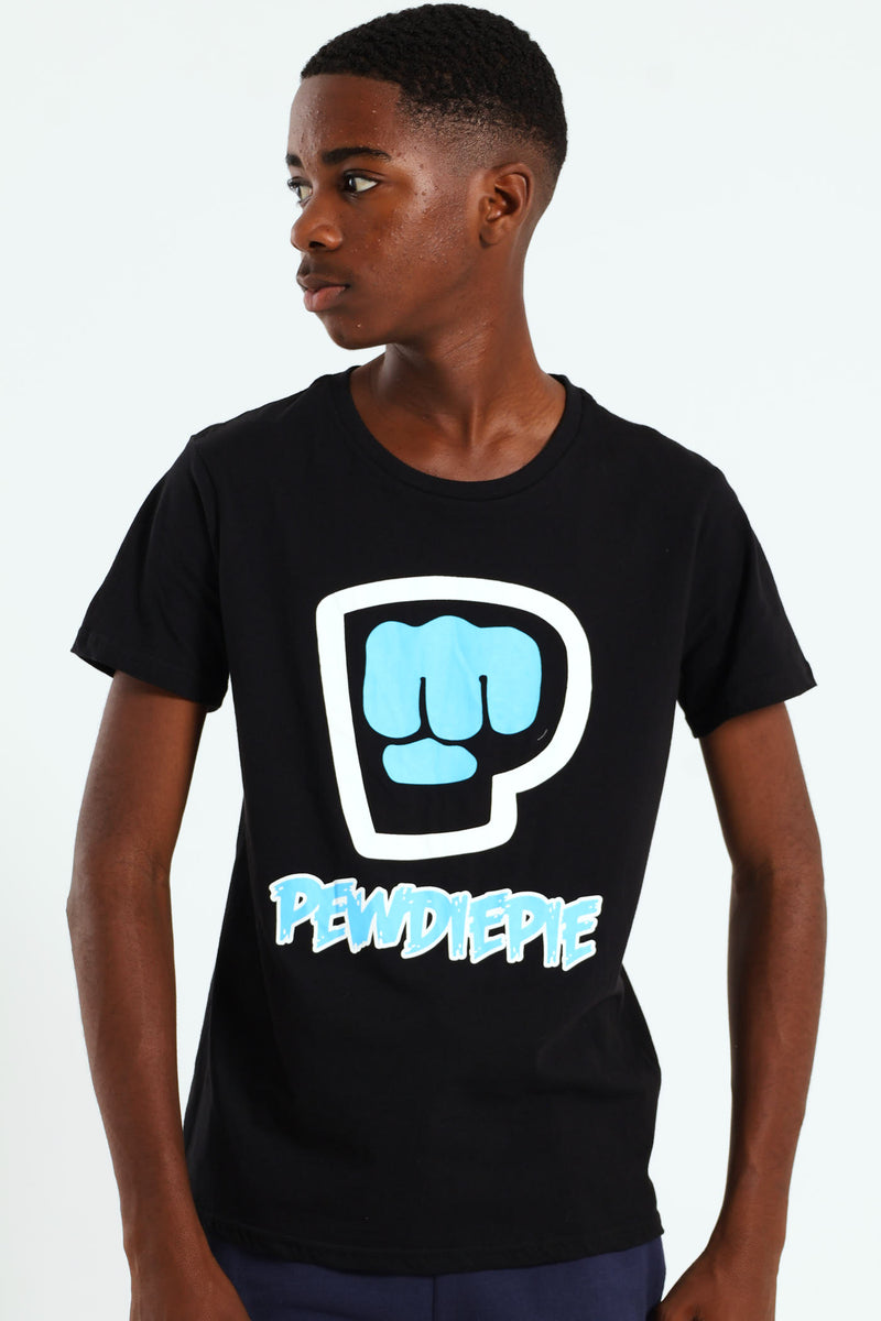 Boys Pewdiepie Tee - Black