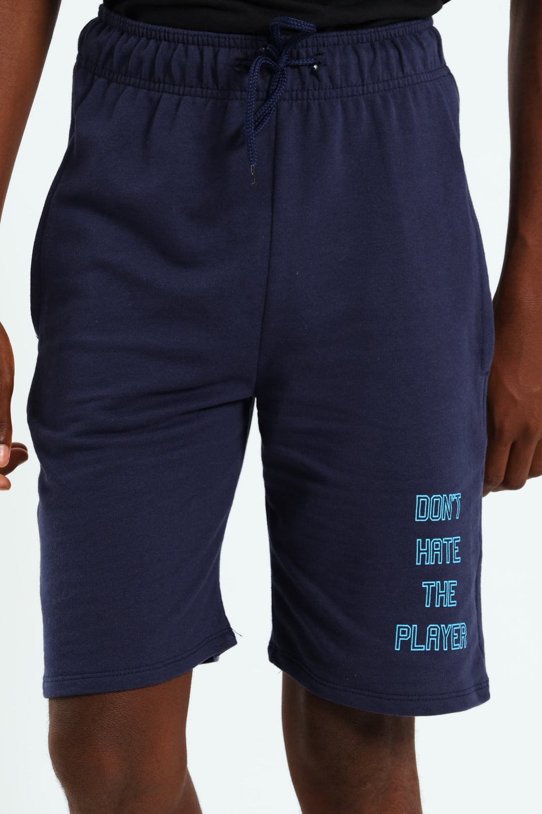 Boys Gamer Print Fleece Short - Navy